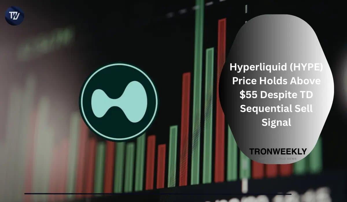 Hyperliquid bounces back to $55 as sell signal flashes at resistance
