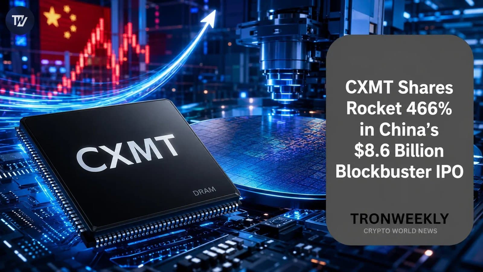CXMT Shares Skyrocket Nearly 470% in China’s Biggest IPO This Year