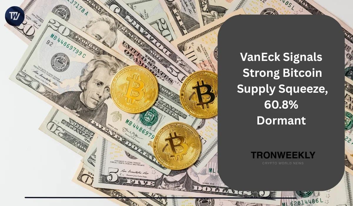 VanEck Highlights Bitcoin Supply Crunch as Over 60% of Coins Stay Dormant