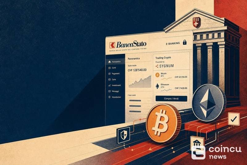BancaStato Integrates Bitcoin and Ethereum Trading Directly into Its Online Banking