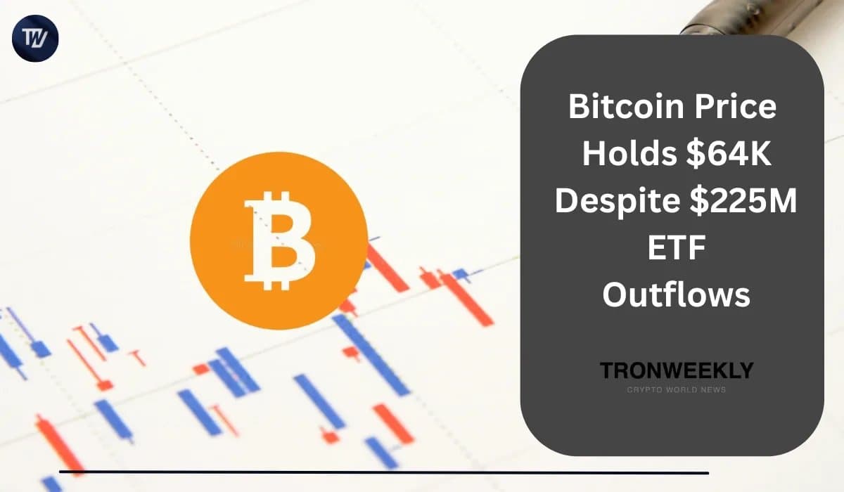 Bitcoin Steadies Above $64,000 Even With $225M ETF Outflow Pressure