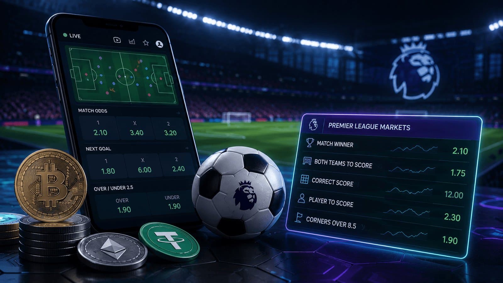 Crypto Sportsbooks Offer Extensive Markets for Premier League Fans