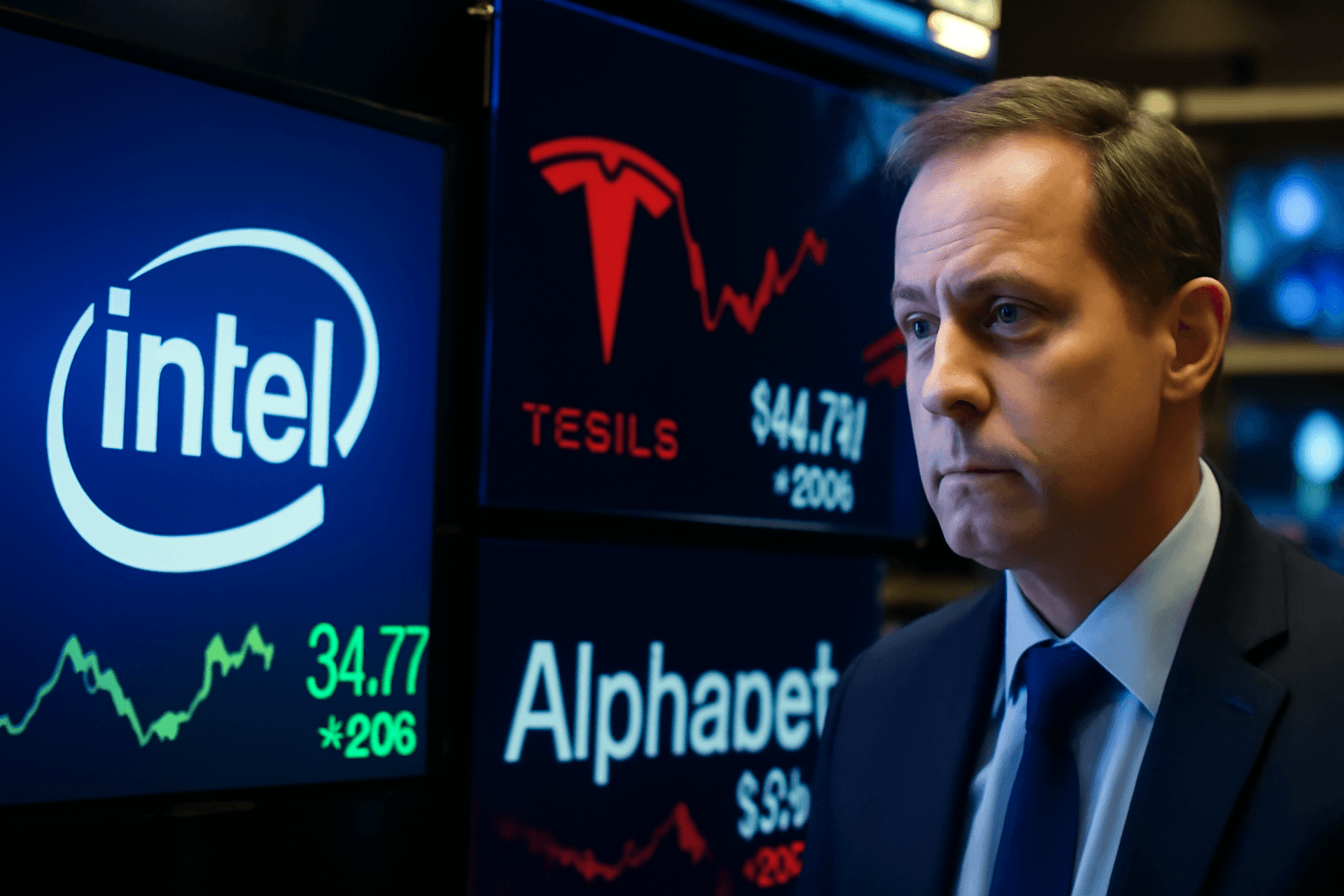 Intel Beats Expectations While Tesla and Alphabet Face Investor Concerns