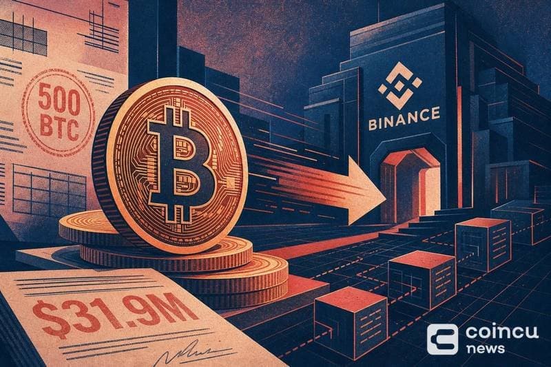 Binance Receives 500 BTC Transfer Worth Nearly $32 Million