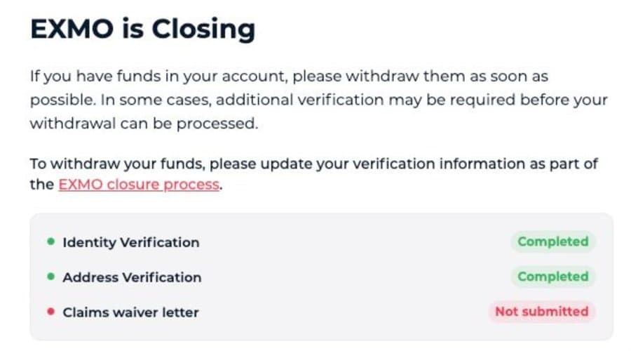 EXMO Shuts Down After UK Sanctions, Telling Users Nearly a Third of Their Funds Are Stuck