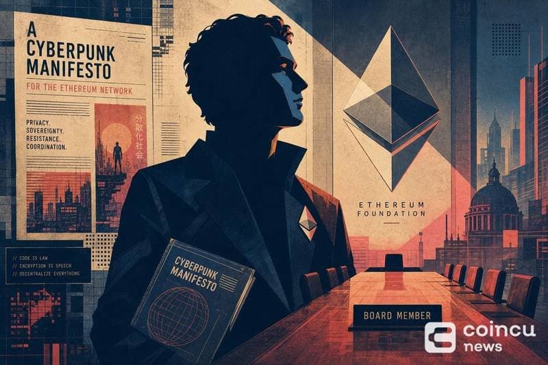 Ethereum Foundation Welcomes Ethereum Cyberpunk Manifesto Author to Its Board