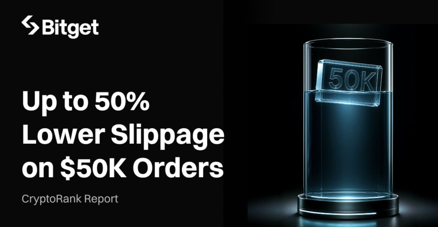 Bitget's rTokens Slash Trading Slippage by Up to 58% on Big Orders Compared to Rivals