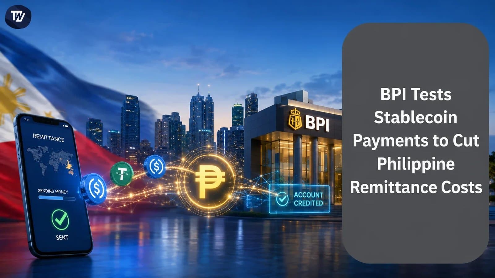 Philippine Bank Trials Stablecoin Transfers to Lower Remittance Fees