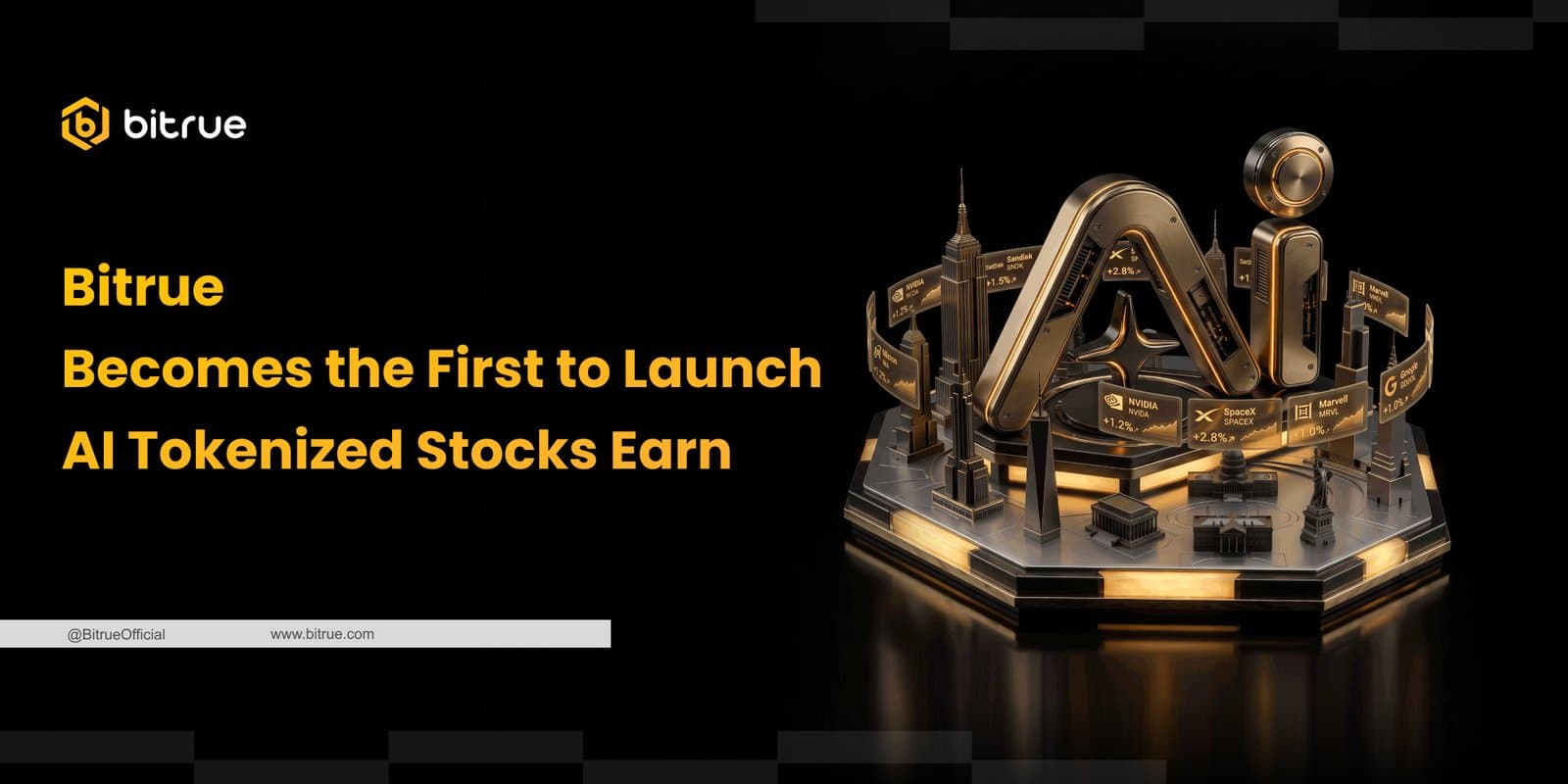 Bitrue Launches 7% Fixed Yield on AI Tokenized Stocks, Beating Traditional Dividends