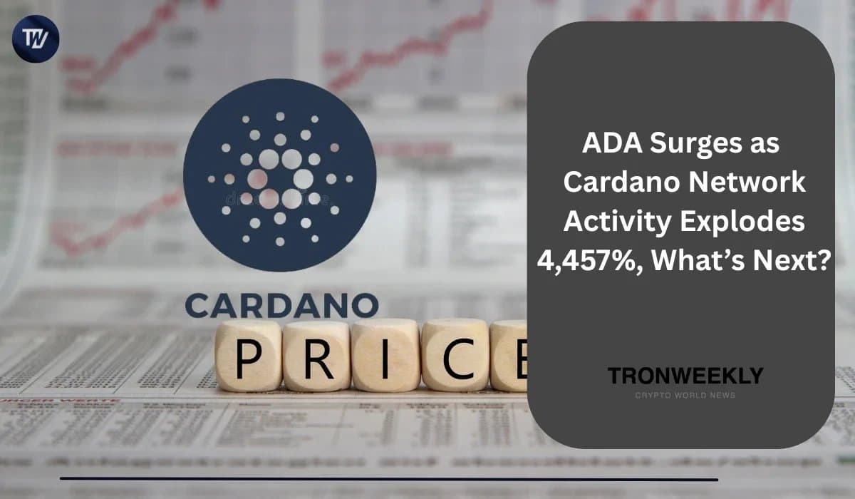 Cardano Reclaims Key Moving Average as On-Chain Activity Jumps 4,457%