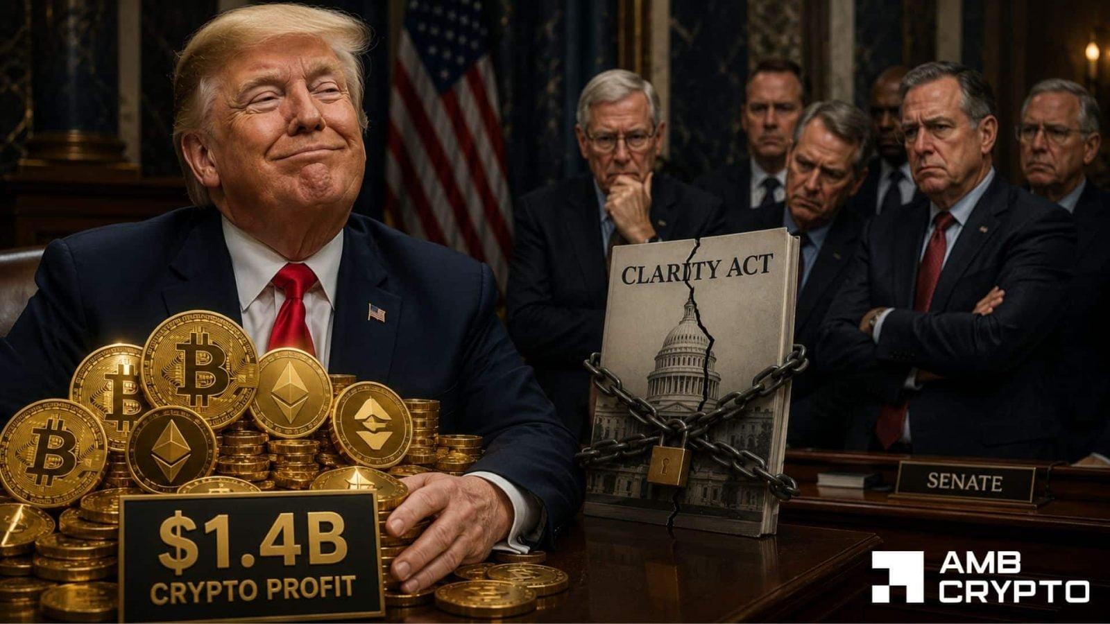 How Trump's Crypto Profits Could Complicate the CLARITY Act's Future