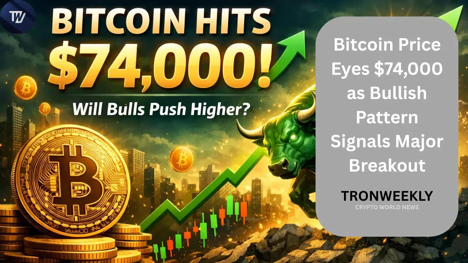 Bitcoin Poised to Hit $74,000 as Bullish Reversal Takes Shape
