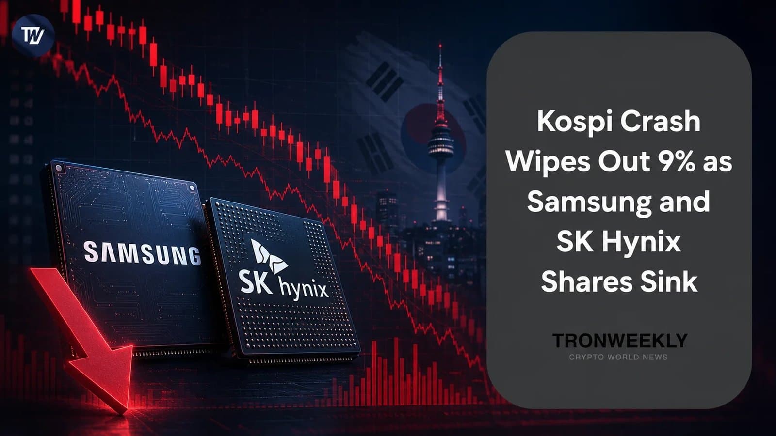South Korea’s Kospi Plunges Over 9% as Chip Stocks Take a Heavy Hit