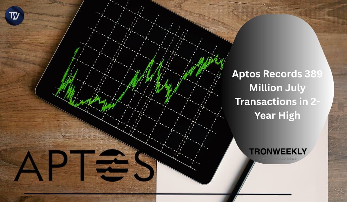 Aptos hits 389 million transactions in July, strongest month since 2024