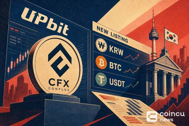 Upbit Adds Conflux (CFX) Trading Across Three Markets Including KRW