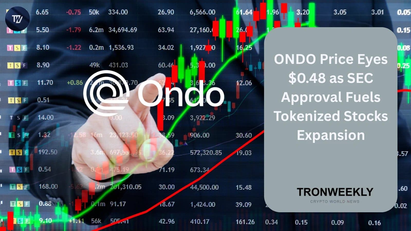 ONDO Price Surges Toward $0.48 After SEC Clears Tokenized Stock Trading